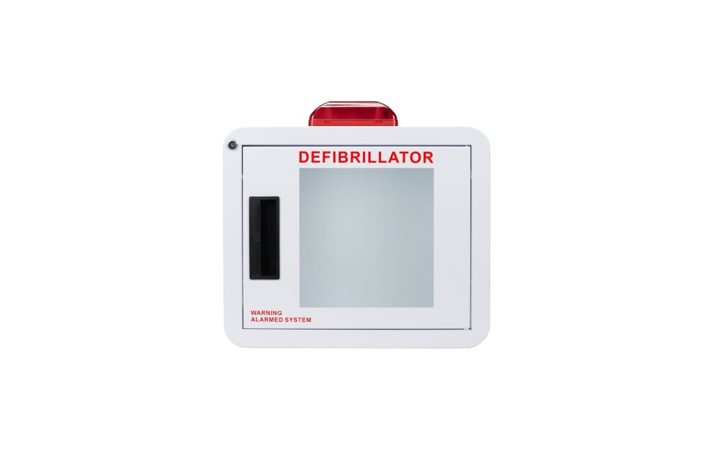 Premium Compact AED Cabinet with Alarm & Strobe - Cubix Safety CB1-Ss