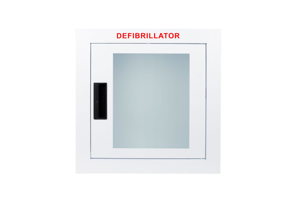 Fully Recessed Large Non-Alarmed Deﬁbrillator Wall Cabinet with Window - Cubix Safety FR-Ln