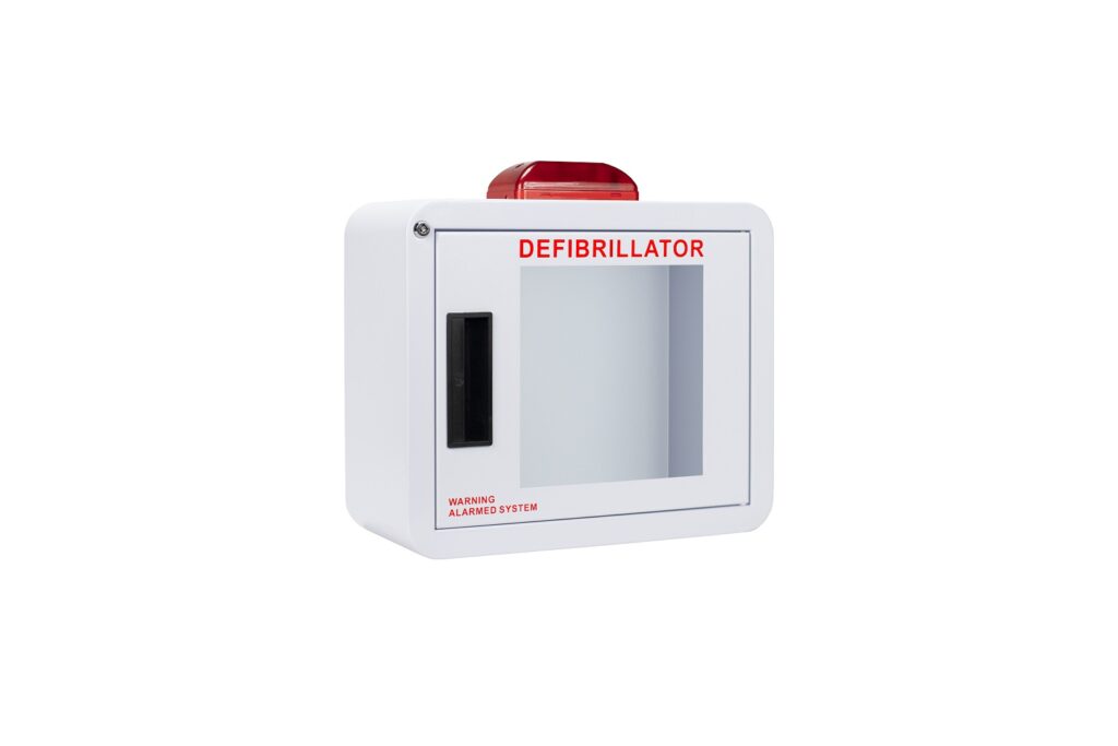 Premium Compact AED Cabinet with Alarm & Strobe - Cubix Safety CB1-Ss