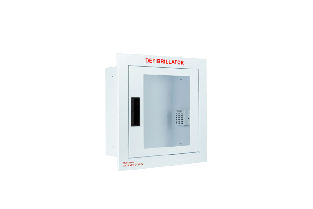 Fully Recessed Large Non-Alarmed Deﬁbrillator Wall Cabinet with Window - Cubix Safety FR-Ln