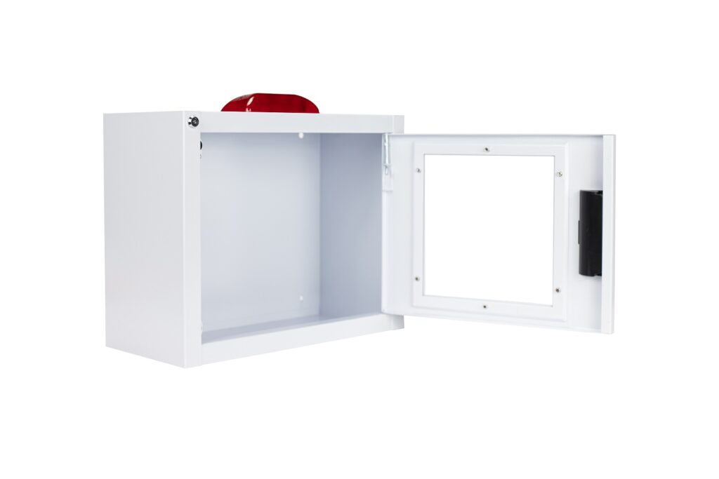 Standard Compact AED Cabinet with Alarm & Strobe - Cubix Safety CB2-Ss