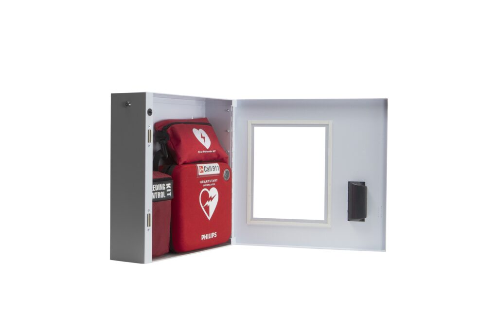 Standard Short ADA-Compliant AED Cabinet - Cubix Safety ADA-02