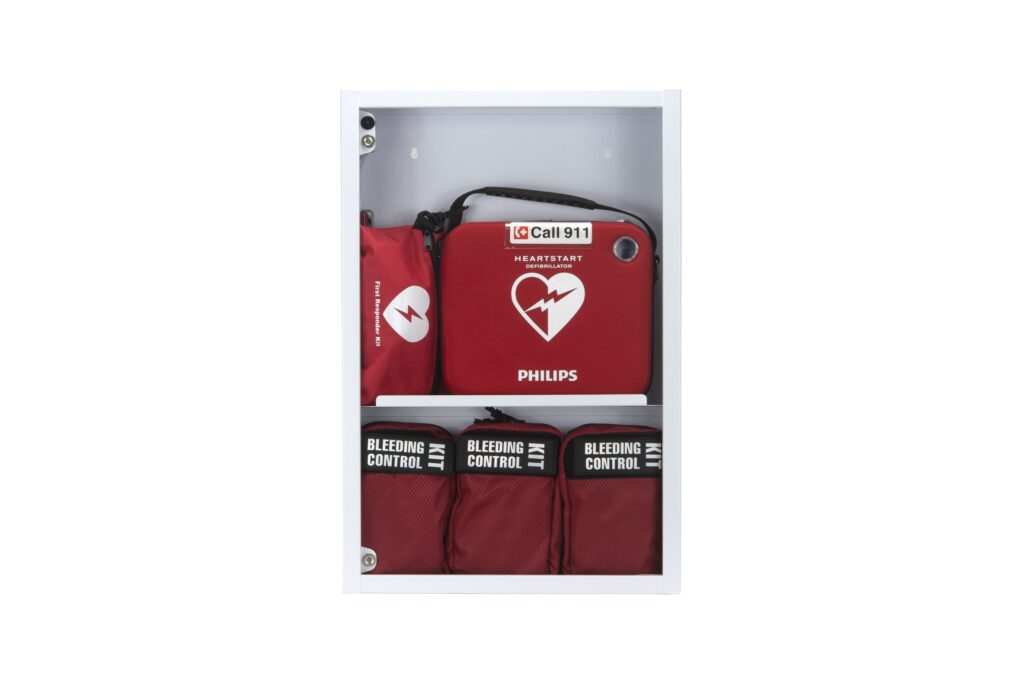 Standard Tall ADA-Compliant AED Cabinet - Cubix Safety ADA-01