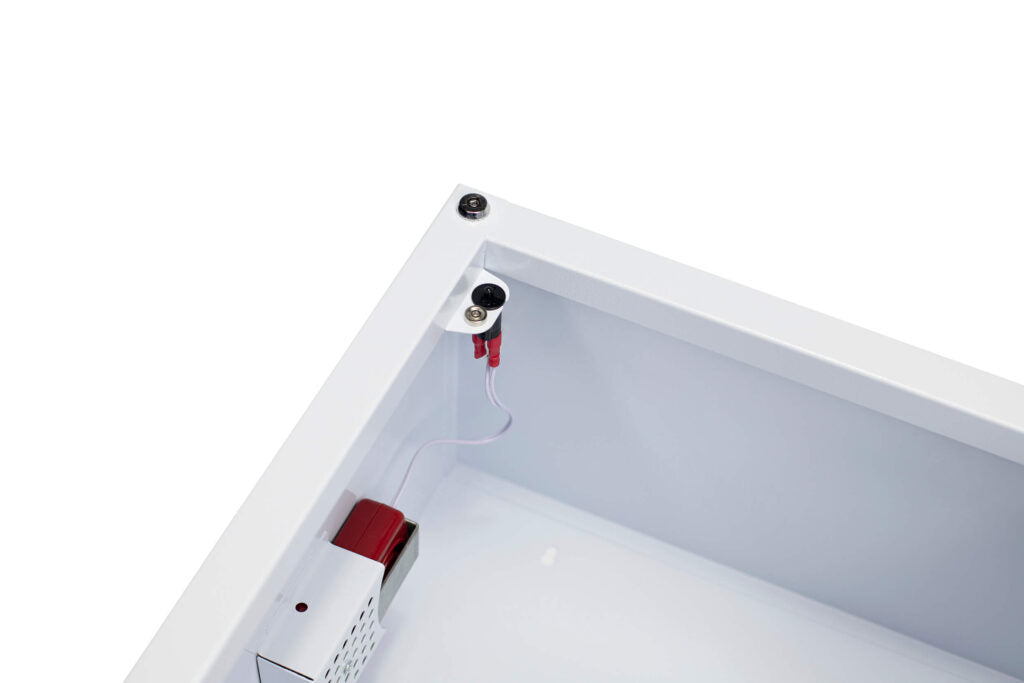 Large Bleeding Control Wall Cabinet with Rounded Corners, Window, Alarm and Strobe - Cubix Safety CB2-BC-Ls