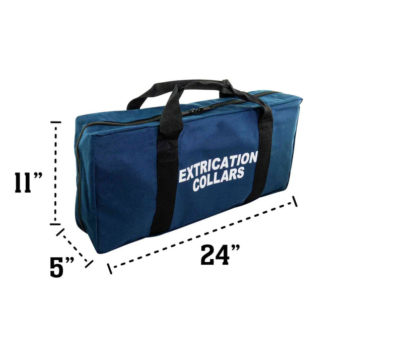 LINE2design EMS Medical Cervical Extrication Collars Bag with Zippered Pockets - Navy Blue - LINE2design