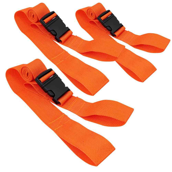 FT Disposable Strap w/Loop ends, Orange, Pack of 3