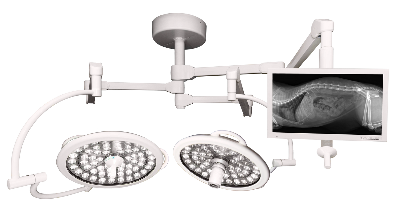 System Two 130K Lux Lights & One Monitor Arm - Camera Ready (SD2CD2MI) - Symmetry/Bovie XLDS-SD2CD2M1