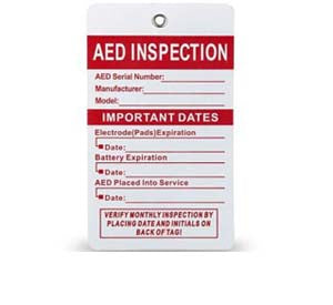 AED Inspection Tag - Cubix Safety I-TAG