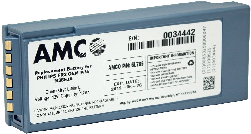 Amco Lithium Ion Battery Replacement for Phillips FR2/FR2+