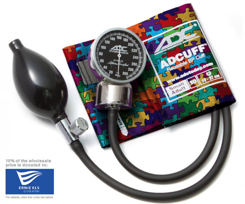DIAGNOSTIX Aneroid Sphyg Small Adult, Puzzle Pieces, LF - ADC 700-10SAPP