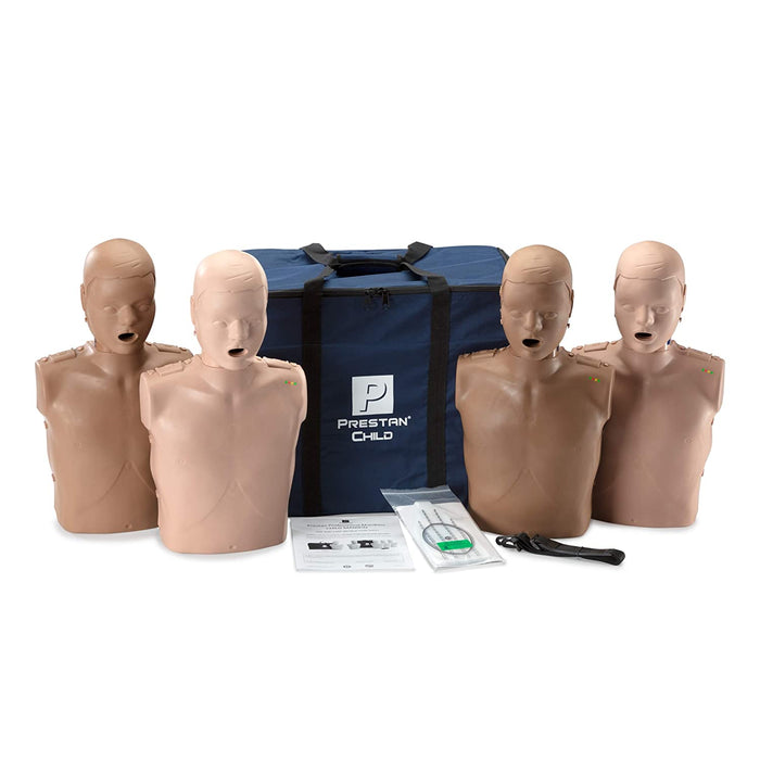 Prestan Professional Child Diversity Kit CPR Training Manikin 4-Pack - NEW