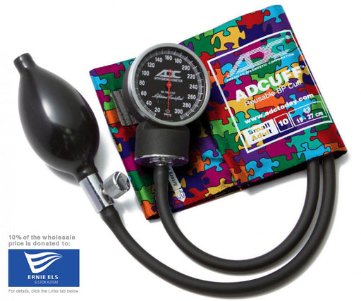 DIAGNOSTIX Aneroid Sphyg Small Adult, Puzzle Pieces, LF - ADC 720-10SAPP